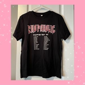 Black “Shopaholic” Graphic Tee